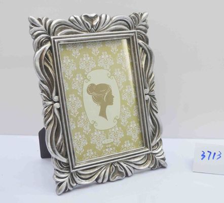 Antique Old Champagne Gold Polyresin Photo Frame Classic Baroque Crown Pattern