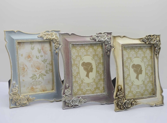 4×6 Inch Embossed Resin Frame with Floral Filigree - Antique-inspired Home Accent